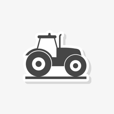 Sticker  Tractor sticker, Pictogram tractor, simple vector icon