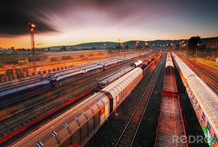 Sticker  Trains avec effet 3D