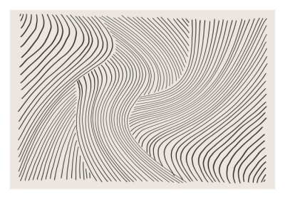 Sticker  Trendy abstract aesthetic creative minimalist artistic hand drawn composition