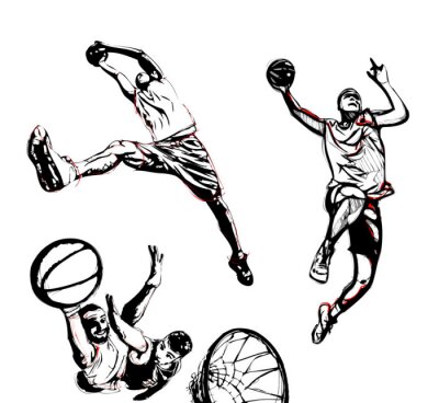 Sticker  trio de basket-ball