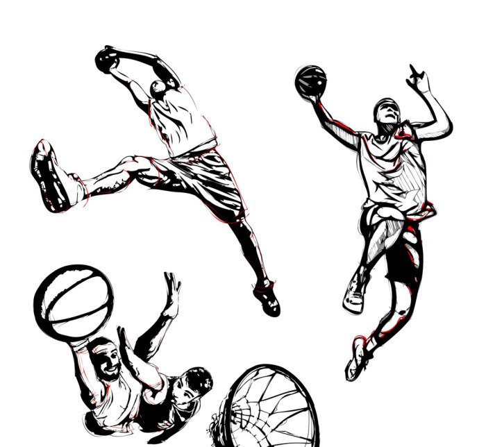 Sticker  trio de basket-ball
