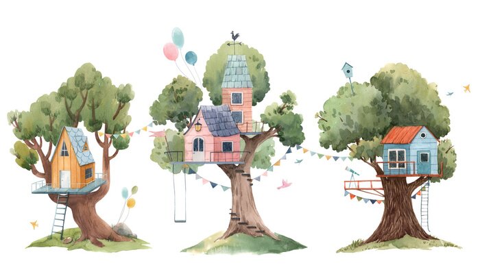 Sticker  Trois maisons