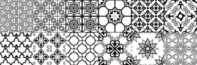 Sticker  Tuiles azulejos avec graphismes bicolores