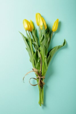 Sticker  Tulipes jaunes attachées avec de la ficelle