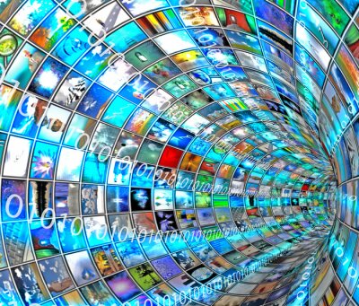 Tunnel abstrait et numérique