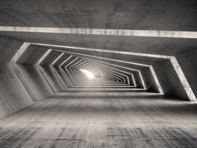 Tunnel en béton abstrait