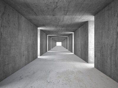 Tunnel en béton tridimensionnel