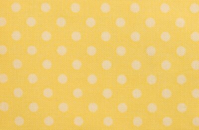 Sticker  Tupfen Makro de Gelbes Tischtuch mit