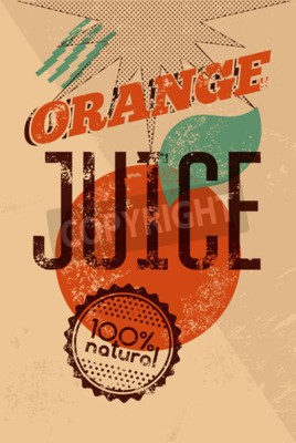 Sticker  Typographique, retro, grunge, orange, justicier, grunge, caoutchouc, timbre, 100, naturel, Illustration vectorielle. Eps 10.