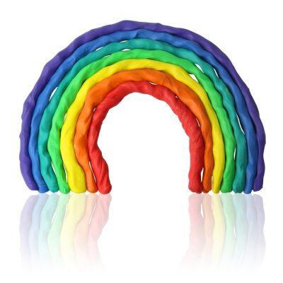 Sticker  Un arc-en-ciel fait de pâte à modeler colorée