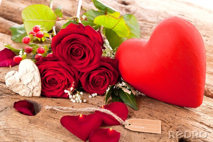 Sticker  Un bouquet de roses pour la Saint Valentin