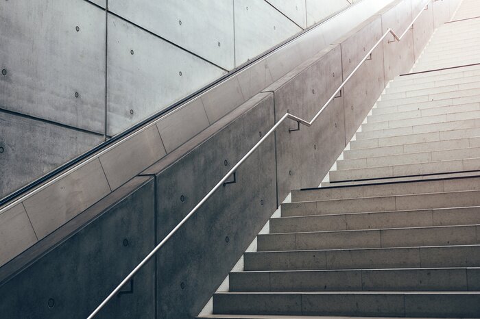 Sticker  Un escalier en béton moderne