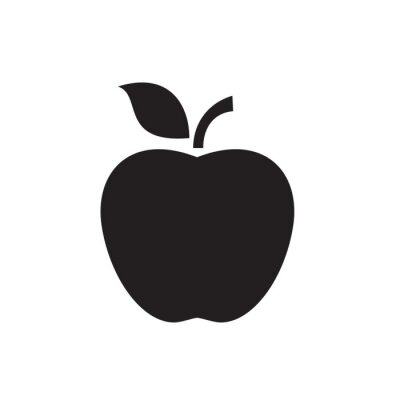 Sticker  Un graphisme minimaliste représentant une pomme