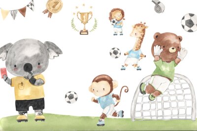 Sticker  Un match de foot féérique