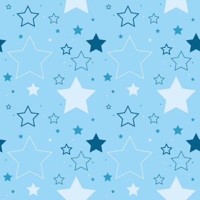 Sticker  Un modèle mignon vecteur transparente faite d'étoiles qui se répètent.