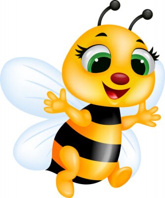 Une belle abeille aux grands yeux verts