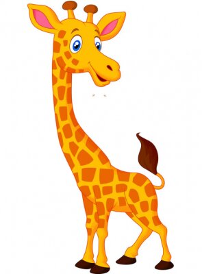 Sticker  Une belle girafe de bande dessinée pour les enfants