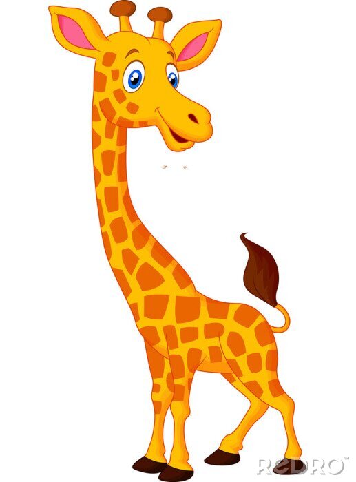 Sticker  Une belle girafe de bande dessinée pour les enfants