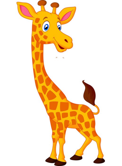 Sticker  Une belle girafe de bande dessinée pour les enfants
