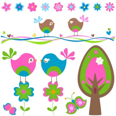 Sticker  Une collection de graphismes colorés inspirés de la nature