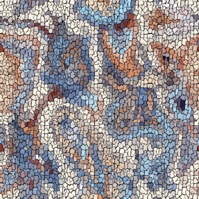 Sticker  Une composition colorée dans l'esthétique de la peinture craquelée