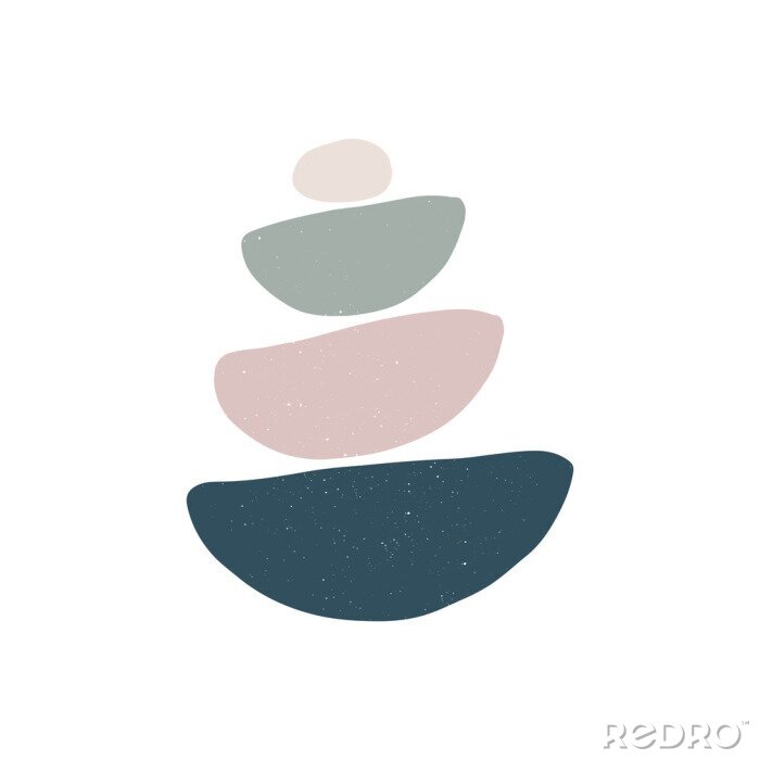 Sticker  Une illustration minimaliste pour un spa symbolisant l'équilibre