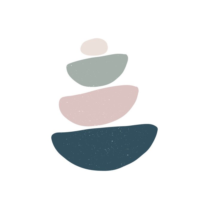 Sticker  Une illustration minimaliste pour un spa symbolisant l'équilibre