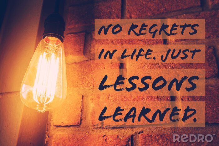 Sticker  Une phrase typographique à côté d'une ampoule