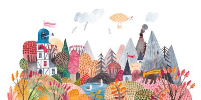 Papier peint  Une terre de conte de fées des rêves d'enfance