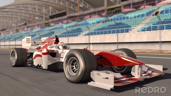 Sticker  Une voiture sur la ligne de départ