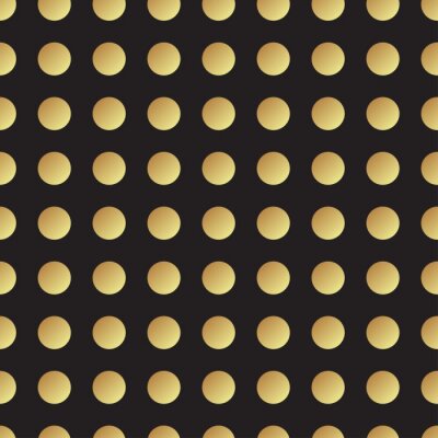 Sticker  Universel, vecteur, noir, or, seamless, modèle, carrelage