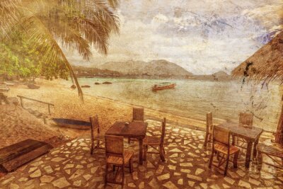 Vacances tropicales rétro