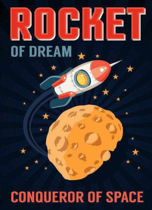 Sticker  Vaisseau spatial dans la galaxie