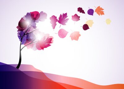 Sticker  valentine arbre, abstrait