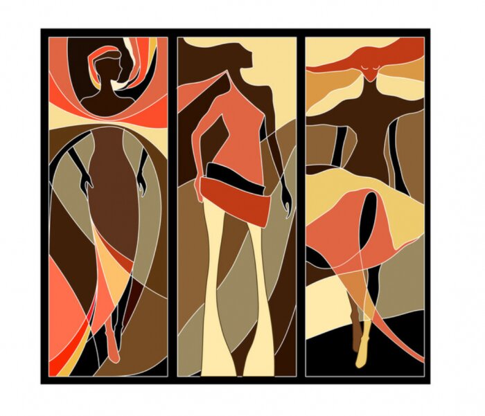 Sticker  Vecteur de croquis de mode