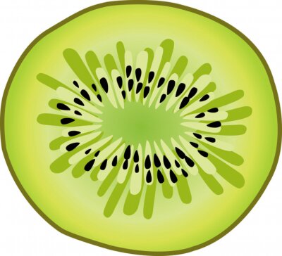 Sticker  vecteur de tranche de kiwi
