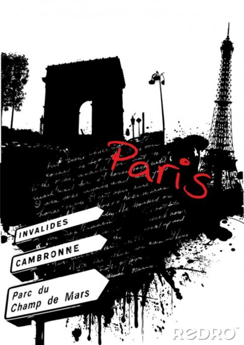 Sticker  vecteur fond de Paris
