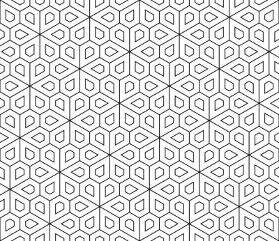 Vecteur modèle de la géométrie transparente moderne fleur, noir et blanc abstrait géométrique, papier peint impression, monochrome rétro texture, design de mode hipster