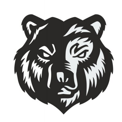 Sticker  Vecteur ours noir
