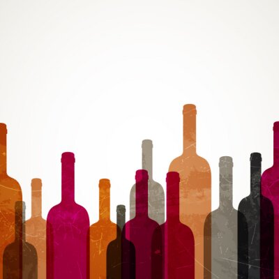 Sticker  Vector Illustration d'un vin Fond abstrait