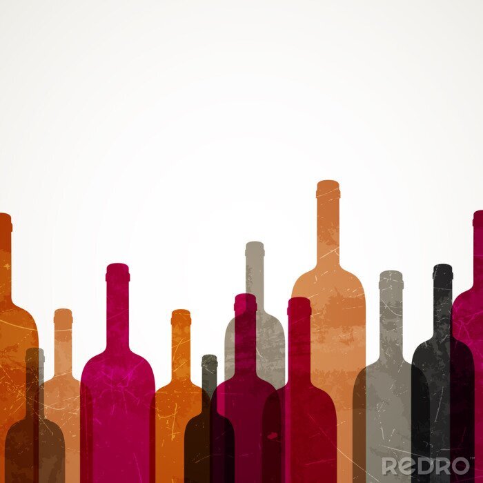 Sticker  Vector Illustration d'un vin Fond abstrait