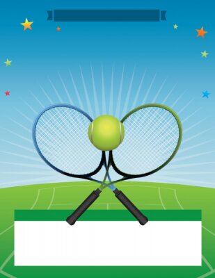 Sticker  Vector Tournoi de tennis illustration