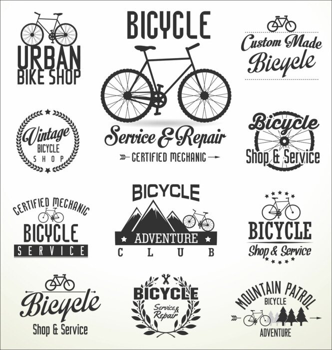 Sticker  Vector vélo badges et étiquettes