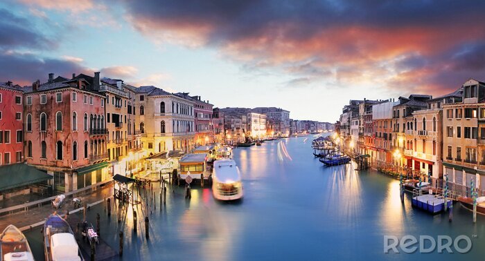 Sticker  Venise en 3D le soir