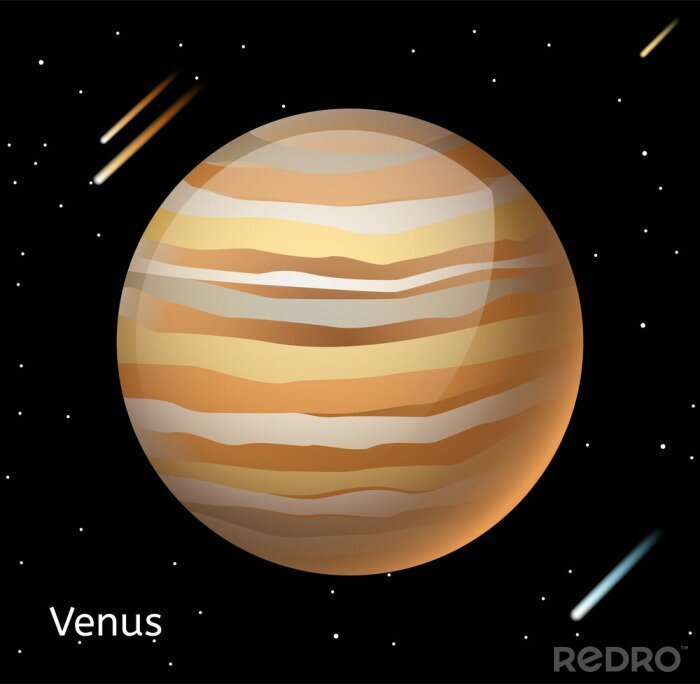 Sticker  Vénus planète 3d illustration vectorielle