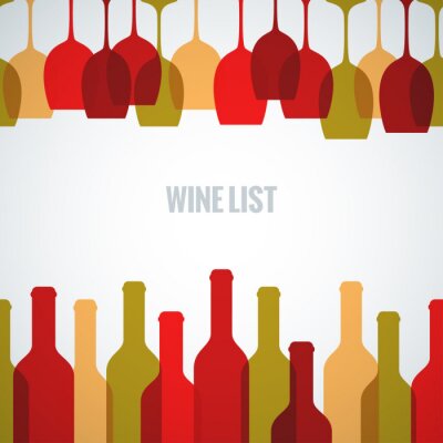 Sticker  verre de vin art de la bouteille fond