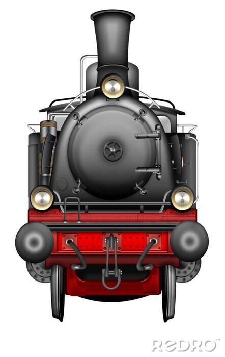 Sticker  Vieille locomotive à vapeur