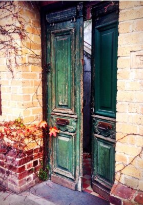 Poster  Vieille porte ouverte