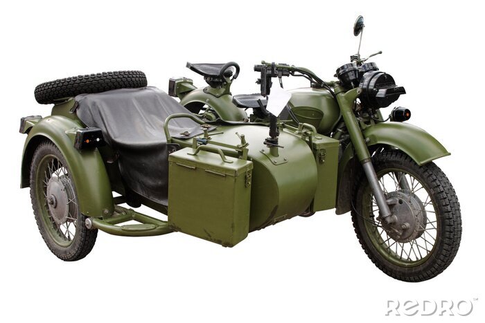 Sticker  vieux (60-70e) motorcykle militaire