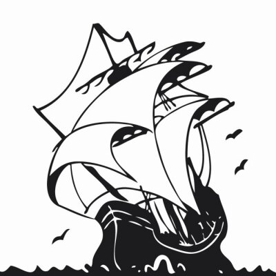 Sticker  Vieux bateau 2